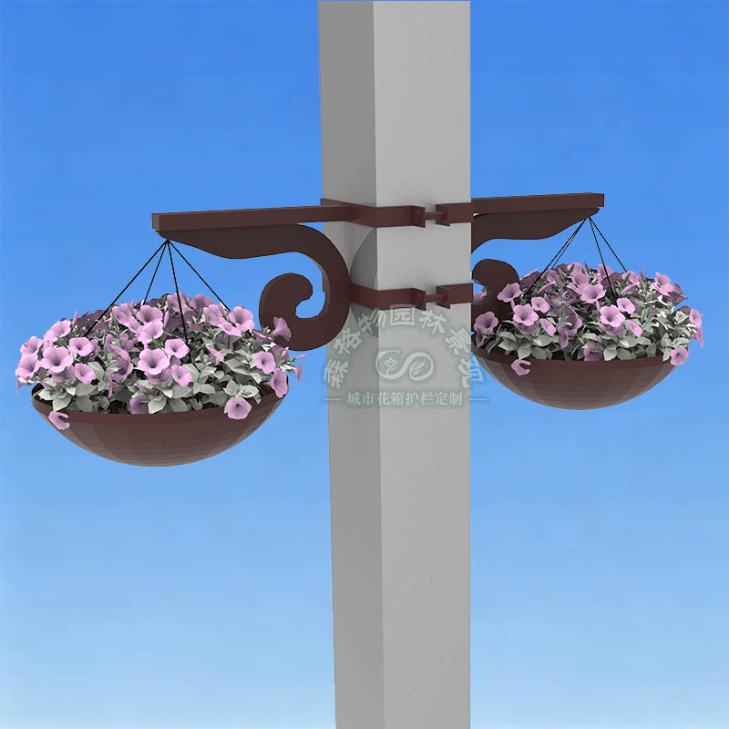 路灯杆悬挂式花箱